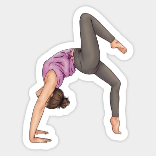 Yoga Wheel Pose Sticker